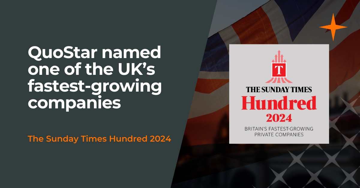 QuoStar named one of the UK’s fastest-growing companies by The Sunday Times